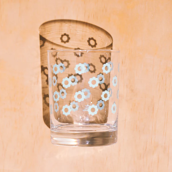 14oz Old Fashioned Glass - Daisies