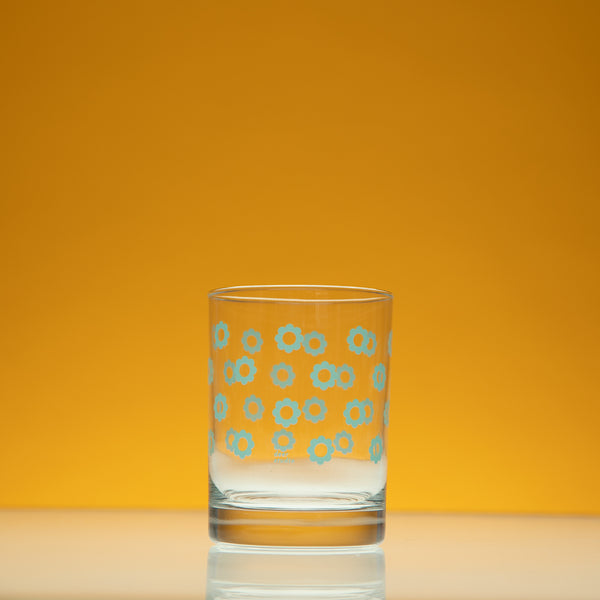 14oz Old Fashioned Glass - Daisies