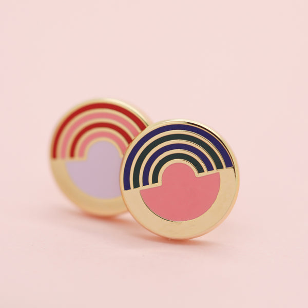 Geo - July19 - Rainbow Round Earrings