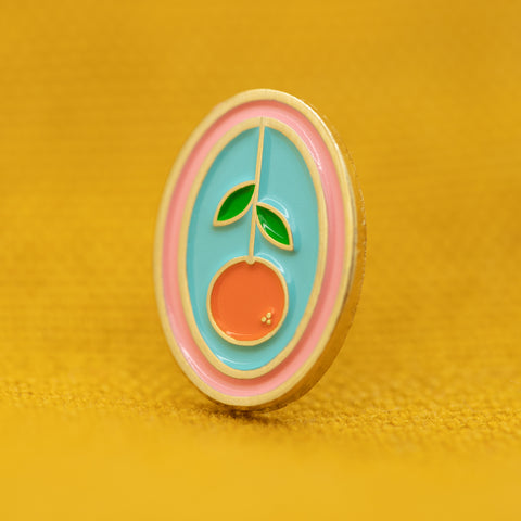 Orange Oval Pin