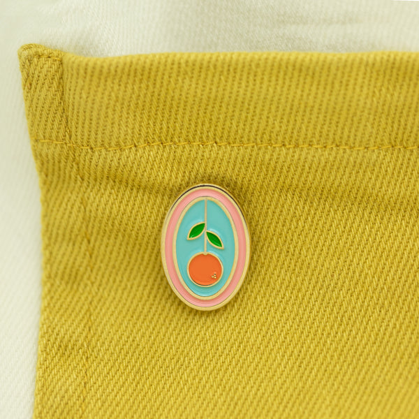 Orange Oval Pin