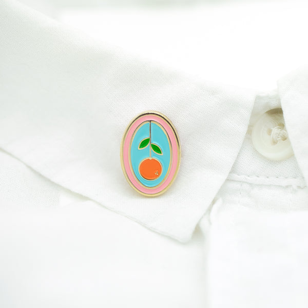 Orange Oval Pin