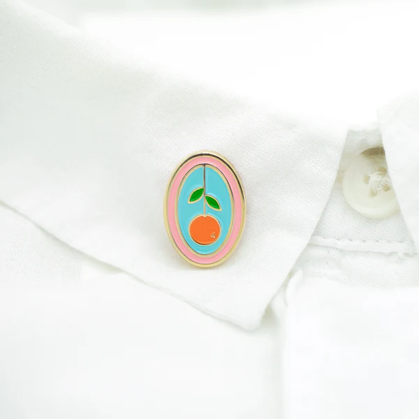 Orange Oval Pin