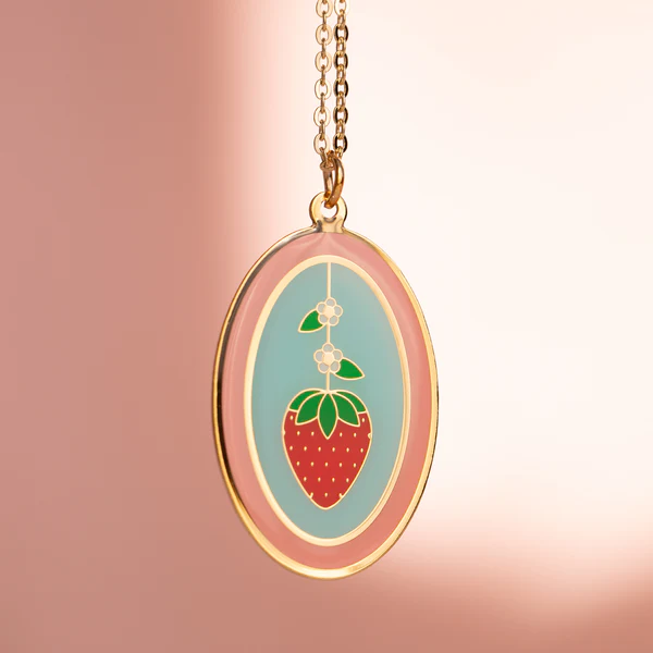 Strawberry Oval Earrings