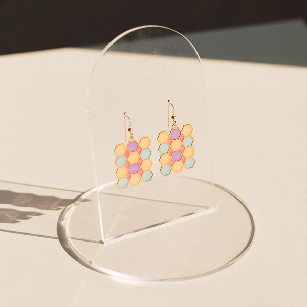 Tile Translucent Drop Earrings