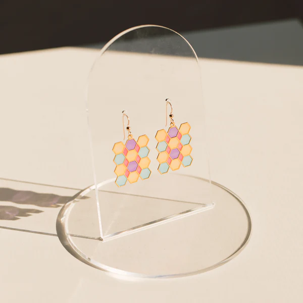 Tile Translucent Drop Earrings