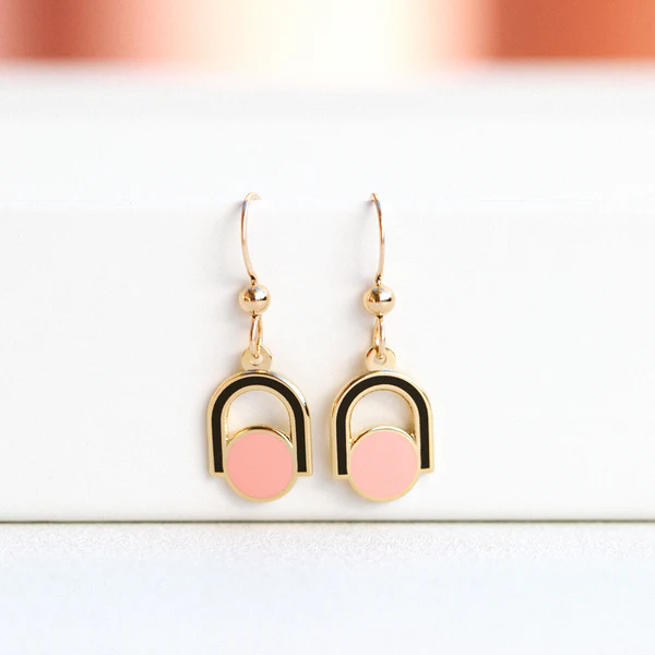 Circle Arch Mini Drop Earrings