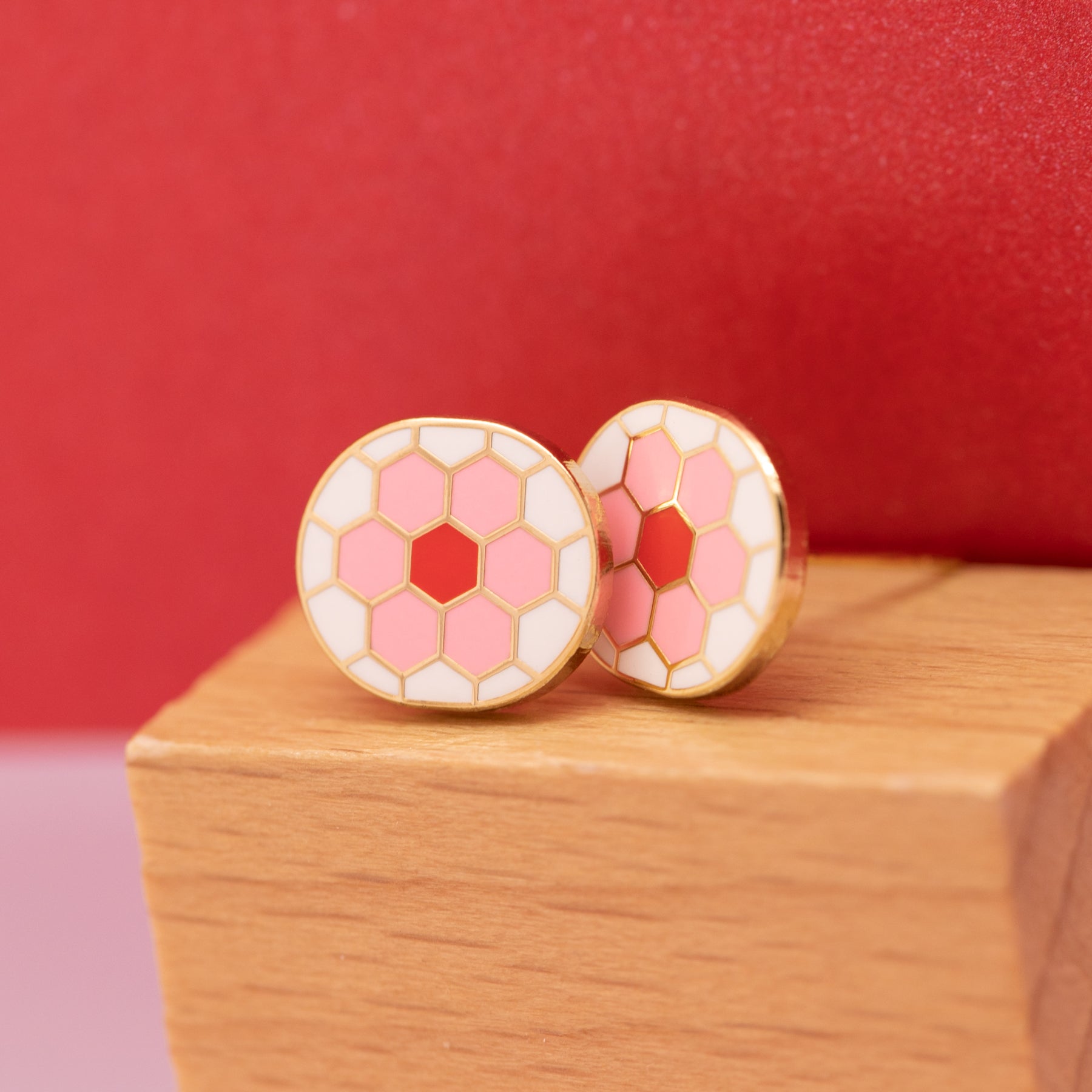 Mini Studs - Hex Flower Tile