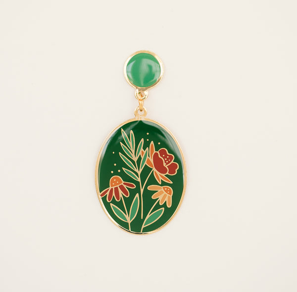 Floral Oval Earrings with Marisol Ortega