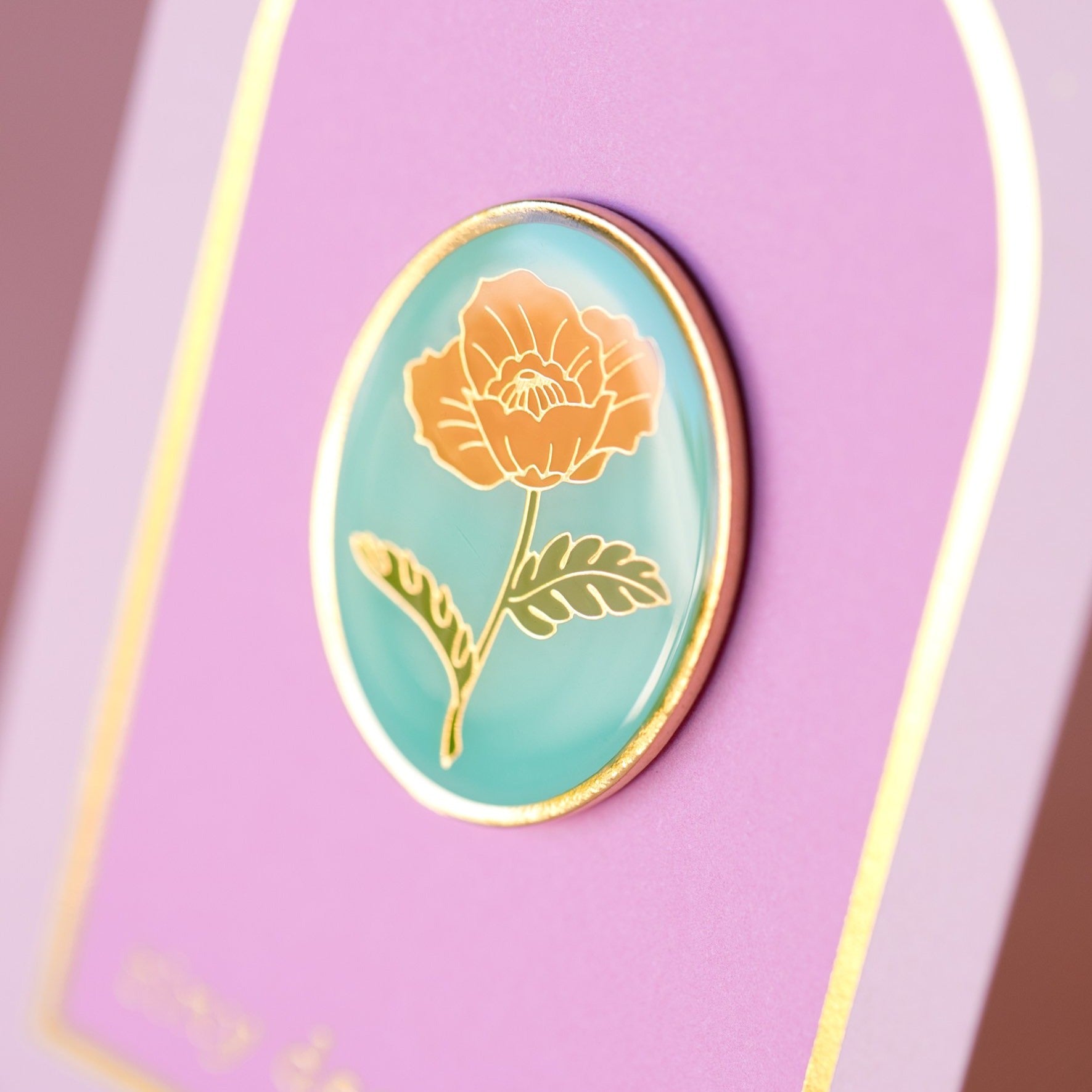 California Poppy Enamel Pin — Wildship Studio