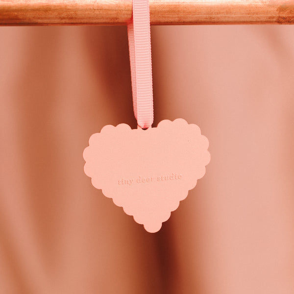 Custom Engraved Ornament - Scalloped Heart