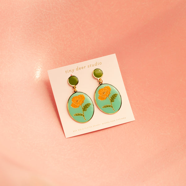 Poppy Oval Earrings