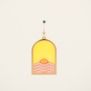 Waves Translucent Drop Earrings with Pizza Donkey