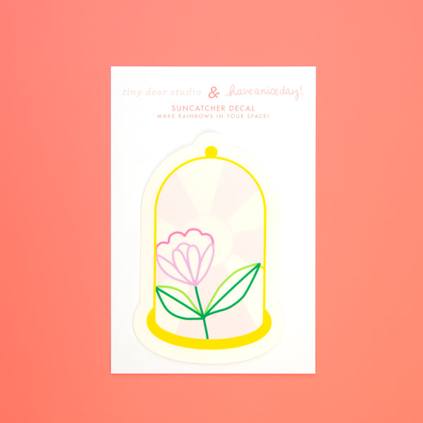 Sun Catcher Decal - Bell Jar with HAVE A NICE DAY