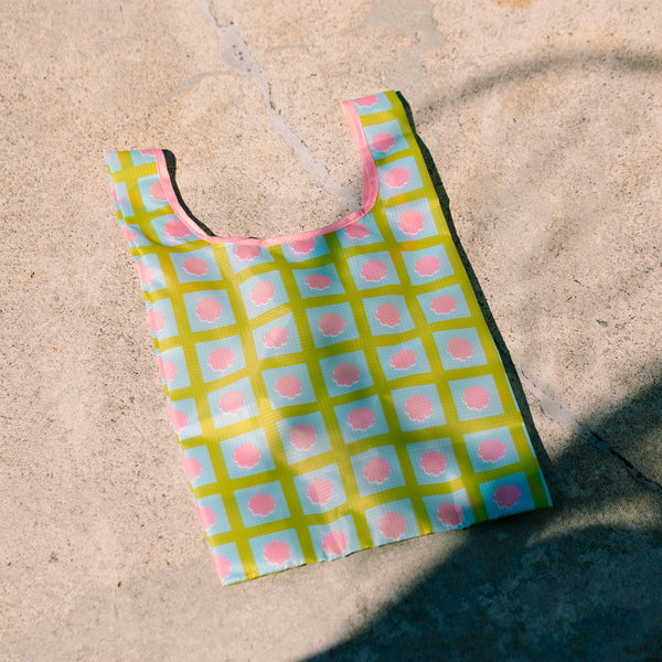 Tuck Tote Bag - Daisy Grid