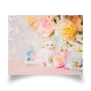 Floral Glitter Cat