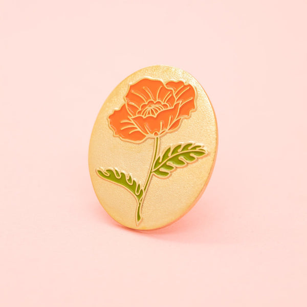 California Poppy Pin