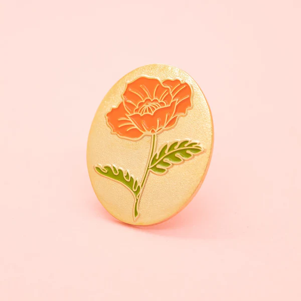 California Poppy Pin