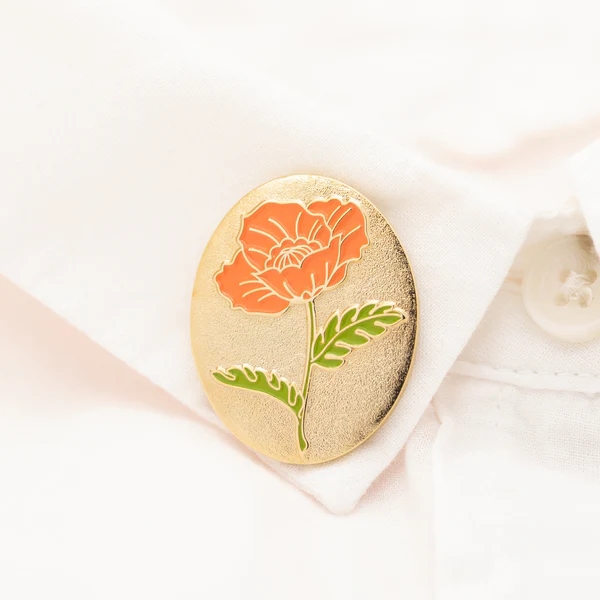 California Poppy Pin